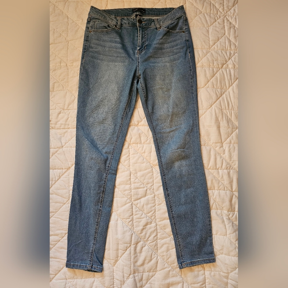 Miss Poured In Blue -High Rise Skinny Jeans - Size 10